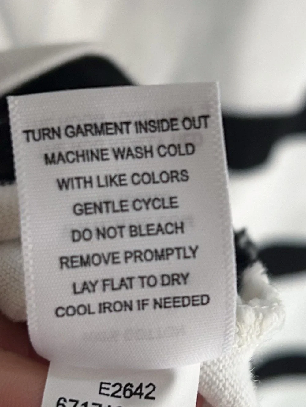 Ayr Early Morn Striped Black White Long Sleeve Tee Heavyweight jersey Cotton XL - Picture 5 of 7